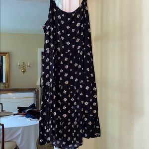 Navy daisy summer flowy dress